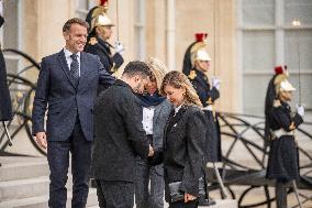 Macron And Zelensky After Meeting - Paris