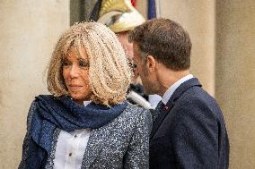 Macron And Zelensky After Meeting - Paris