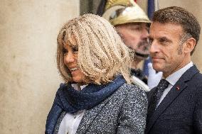 Macron And Zelensky After Meeting - Paris