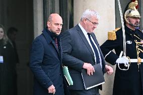 Jean-Noel Barrot with Andrii Sybiha at the Elysee FA