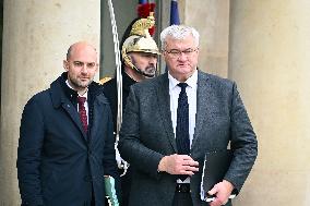 Jean-Noel Barrot with Andrii Sybiha at the Elysee FA