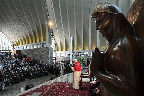 Pope Leo XIV Meets Religious at the Shrine of Our Lady of Lebanon - Lebanon