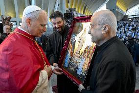 Pope Leo XIV Meets Religious at the Shrine of Our Lady of Lebanon - Lebanon