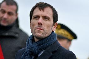 Mathieu Lefevre On A Ministerial Visit To Merville-Franceville - France