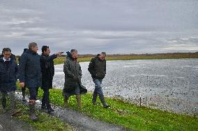 Mathieu Lefevre On A Ministerial Visit To Merville-Franceville - France
