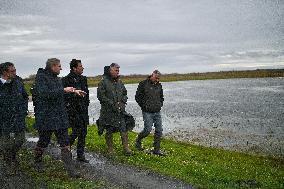 Mathieu Lefevre On A Ministerial Visit To Merville-Franceville - France