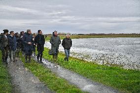 Mathieu Lefevre On A Ministerial Visit To Merville-Franceville - France