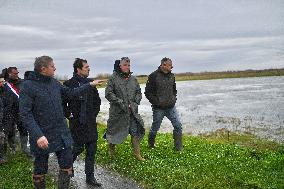 Mathieu Lefevre On A Ministerial Visit To Merville-Franceville - France