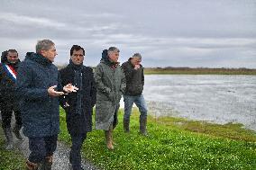 Mathieu Lefevre On A Ministerial Visit To Merville-Franceville - France