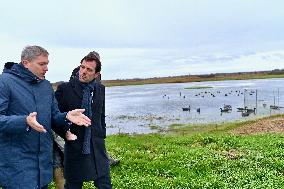 Mathieu Lefevre On A Ministerial Visit To Merville-Franceville - France