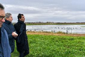 Mathieu Lefevre On A Ministerial Visit To Merville-Franceville - France