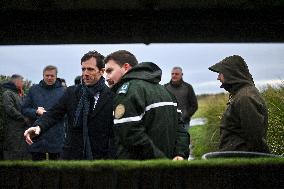 Mathieu Lefevre On A Ministerial Visit To Merville-Franceville - France