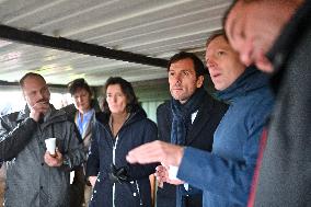 Mathieu Lefevre On A Ministerial Visit To Merville-Franceville - France