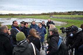 Mathieu Lefevre On A Ministerial Visit To Merville-Franceville - France