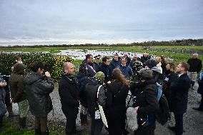 Mathieu Lefevre On A Ministerial Visit To Merville-Franceville - France