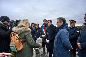 Mathieu Lefevre On A Ministerial Visit To Merville-Franceville - France