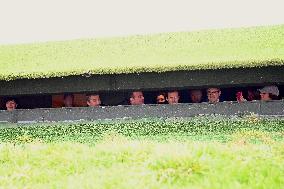 Mathieu Lefevre On A Ministerial Visit To Merville-Franceville - France