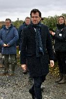 Mathieu Lefevre On A Ministerial Visit To Merville-Franceville - France