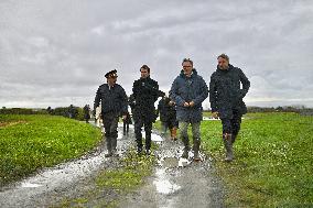 Mathieu Lefevre On A Ministerial Visit To Merville-Franceville - France