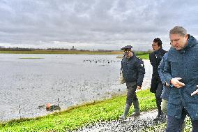 Mathieu Lefevre On A Ministerial Visit To Merville-Franceville - France