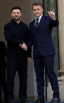 President Macron Welcomes President Zelensky - Paris