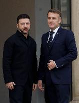 President Macron Welcomes President Zelensky - Paris