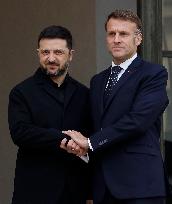 President Macron Welcomes President Zelensky - Paris
