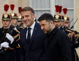 President Macron Welcomes President Zelensky - Paris