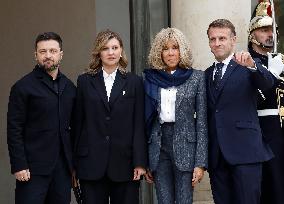 President Macron Welcomes President Zelensky - Paris