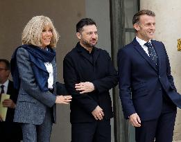 President Macron Welcomes President Zelensky - Paris