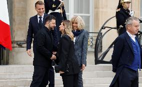 President Macron Welcomes President Zelensky - Paris