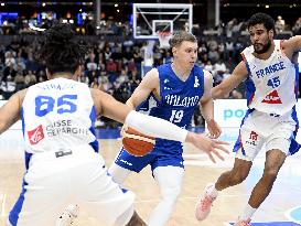 FIBA World Cup basketball qualifying match Finland vs France