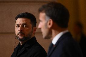 Macron and Zelensky Press Conference - Paris