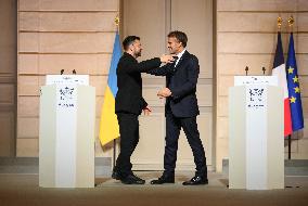 Macron and Zelensky Press Conference - Paris
