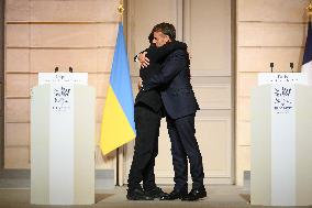 Macron and Zelensky Press Conference - Paris