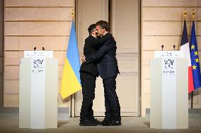 Macron and Zelensky Press Conference - Paris