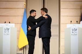 Macron and Zelensky Press Conference - Paris