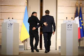 Macron and Zelensky Press Conference - Paris