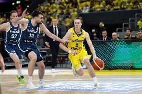 BASKETBALL WORLD CUP QUALIFYER SWEDEN-SLOVENIA
