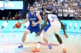 FIBA World Cup basketball qualifying match Finland vs France