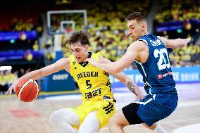 BASKETBALL WORLD CUP QUALIFYER SWEDEN-SLOVENIA