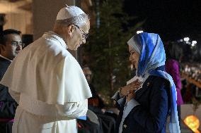 Pope Leo XIV Meets With Young People in Bkerke - Lebanon