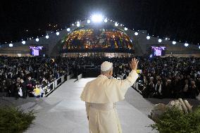 Pope Leo XIV Meets With Young People in Bkerke - Lebanon
