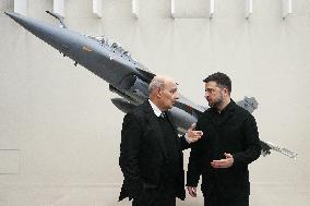 Zelensky Visits Dassault Aviation With Dassault CEO - Cergy-Pontoise