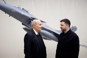 Zelensky Visits Dassault Aviation With Dassault CEO - Cergy-Pontoise