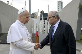 Pope Leo XIV Leads Silent Prayer at Beirut Port Blast Site - Lebanon