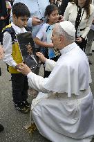 Pope Leo XIV Leads Silent Prayer at Beirut Port Blast Site - Lebanon