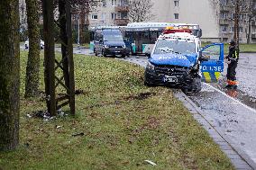 Traffic accident involving police