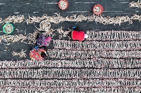 Locals Airing Fish - China