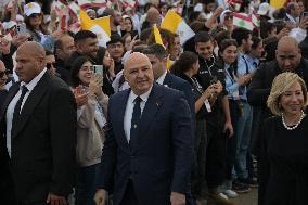 Pope Leo XIV Leads A Holy Mass at Beirut's Waterfront - Lebanon